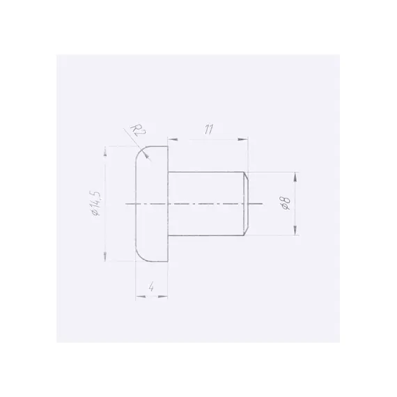 Подпятник Грибок коричневый D8 - 1