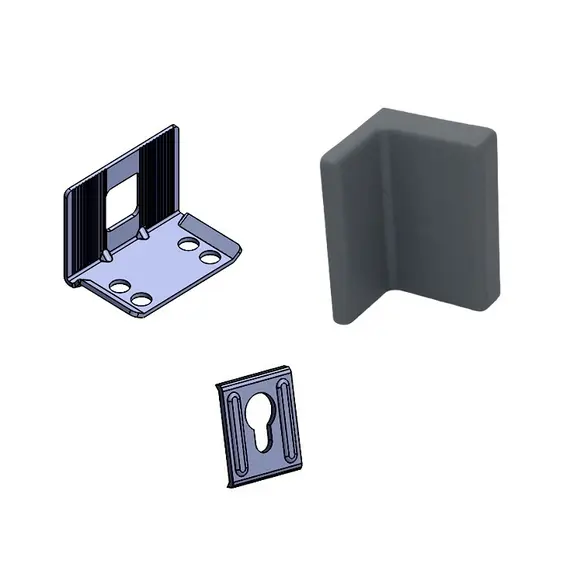 Навес шкафа без винтов серый, промупаковка арт.145.0099.06