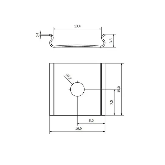 Крепление для профилей LINE, LINE MINI, TRILINE MINI арт.OP2-UCHWYT-PLS-HLT - 2