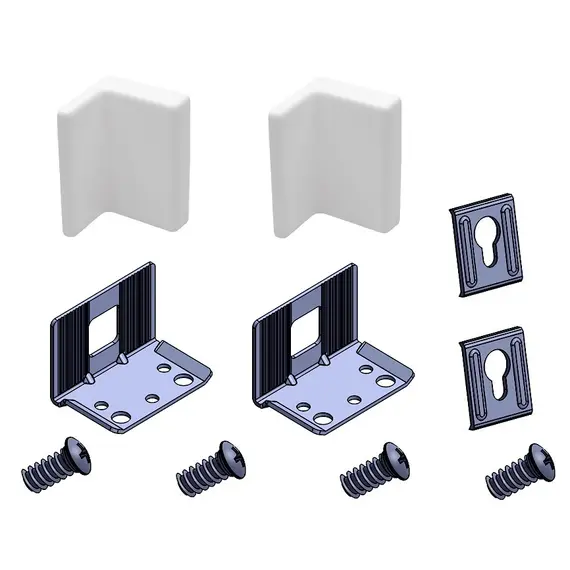 Навес мебельный, белый, индив.упаковка (2 компл+4 евровинта) арт.345.B4.01.P2
