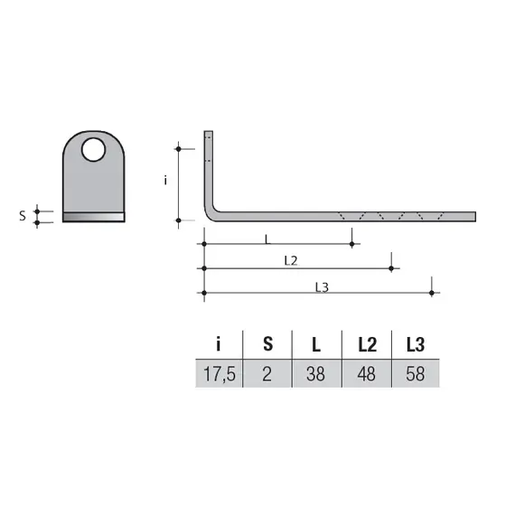 Уголок 70х22,5х2 мм, цинк арт.AL01FZ - 1