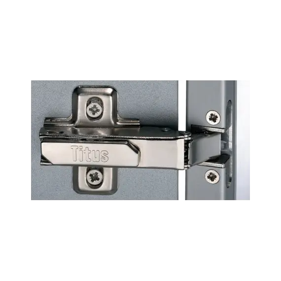 Петля мебельная Titus B-Type для алюминиевого профиля прямого корпуса 90 градусов 110/28/0 мм. Арт: 950-0T26-050-00 - 4
