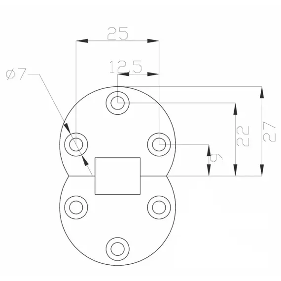 Петля мебельная Titus для раскладных столов. Арт: 205-9227-650-00 - 1