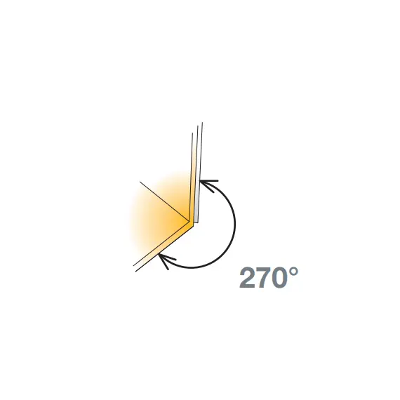 Петля мебельная широкоугольная Titus 270 градусов с пружиной. Арт: 241-0043-650-0B - 4