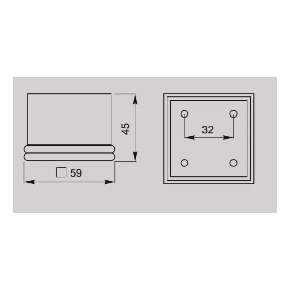 Рег. ножка-опора Н-023 045 St светлый (ТЗ) - 1