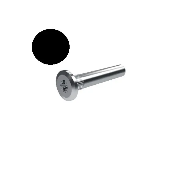 Стяжка межсекционная "мама" D5 мм М4х27 мм с плоской головкой, черный цинк арт.VF57FZNE