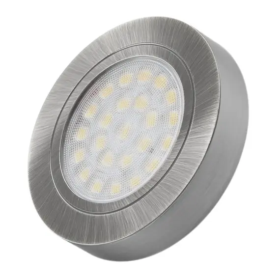 Светильник LED OVAL накладной 2,0W 12VDC 6000K, провод 2 м, алюминий арт.OVAL-2W-AL-DY-60K-01