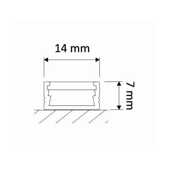 Профиль для LED ленты PROFIL LINE MINI 2 м черный, черный рассеиватель арт.PROFIL-LINEM-CZ-2M-C - 1