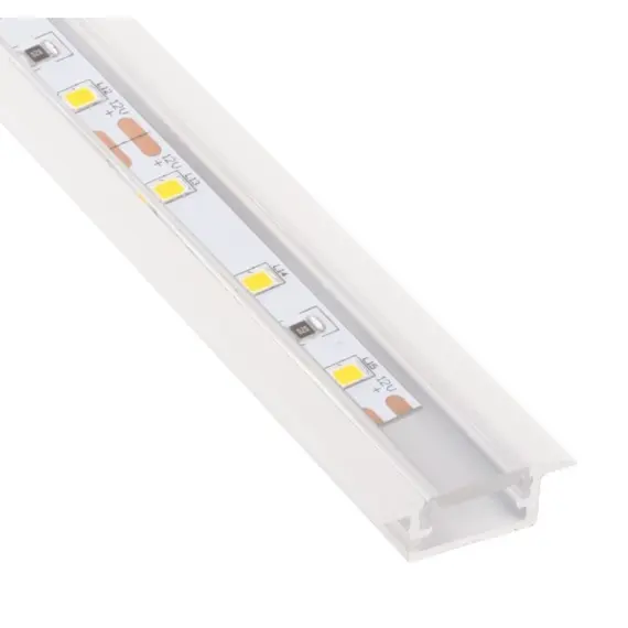 Профиль для LED ленты PROFIL INLINE MINI XL 2 м белый, прозрачный рассеиватель арт.PROF-INLINEM-XL-TR-2M-B