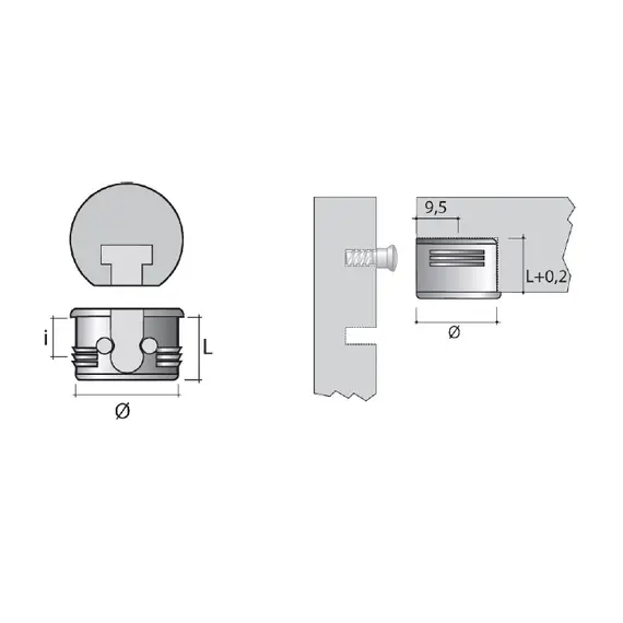 Соединитель D20х12,5 мм, пластик черный арт.SI03PNE - 1