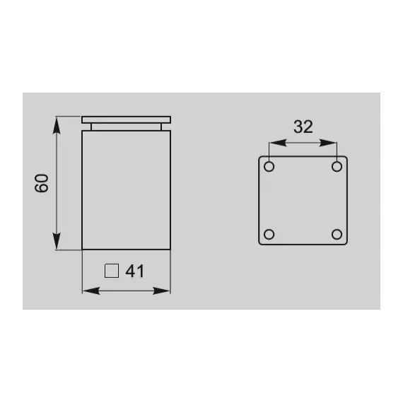 Рег. ножка-опора Н-025 060 St светлый (ТЗ) - 1