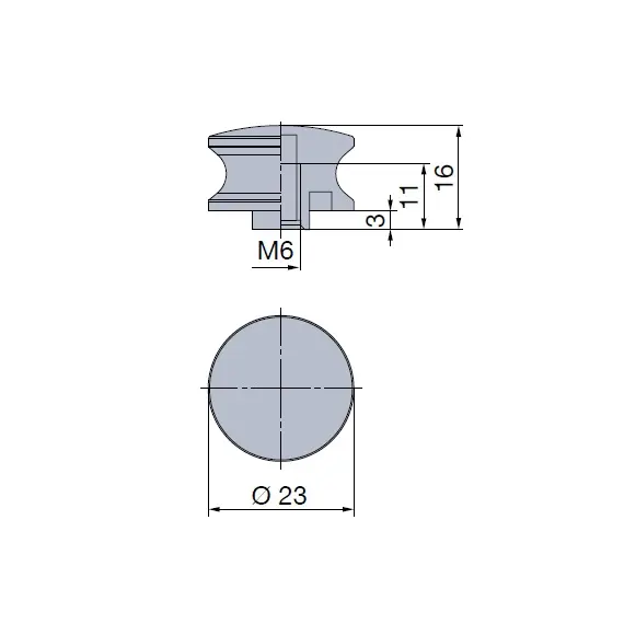 Ручка-кнопка Миди 16 для замка Push Lock Mini, хром матовый арт.981-4861-210 - 1