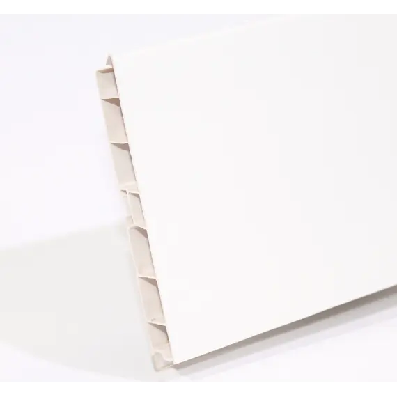 Цоколь ПВХ, белый, с уплотнителем 4000х95мм арт.B7390