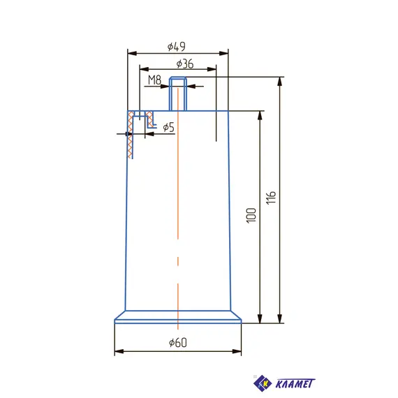 Опора стационарная круглая ОМ-101 С - 1
