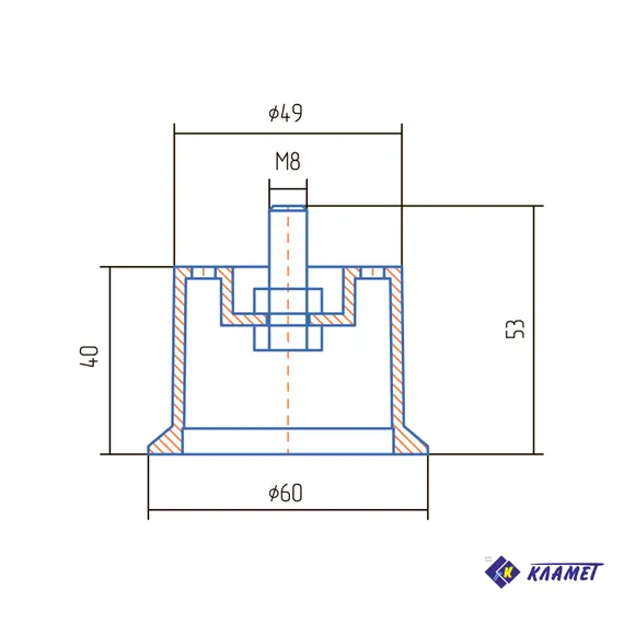 Опора стационарная круглая ОМ-41 С - 1