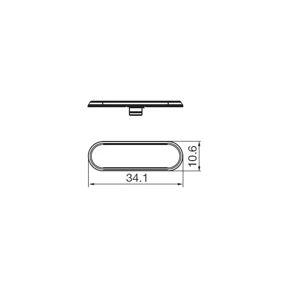 Крышка Titus без логотипа к петлям T-type 110/5мм, 9мм, 17мм изготовлена из стали. Арт: 728-1284-650-00 - 1