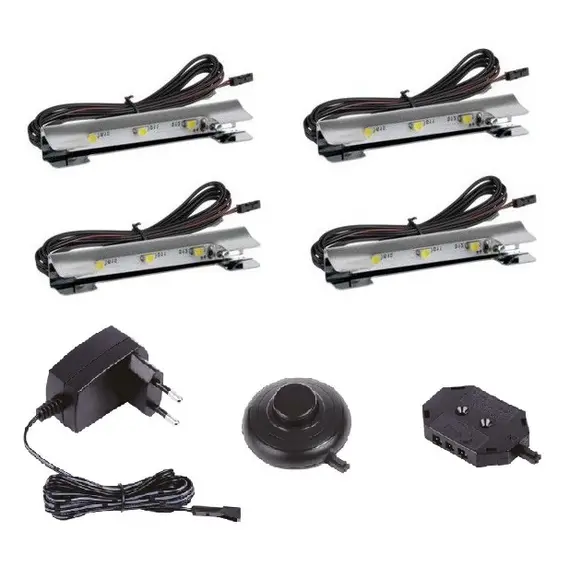 Подсветка торцевая голубая (4 светильника) Арт.2363 (ZZ-KLIP-LED-4PNI-M0S)