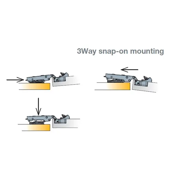 Монтажная планка петли Titus T-type F0 мм крест. с шурупами 4,5x15 мм. Арт: 700-0NE0-650-00 - 1