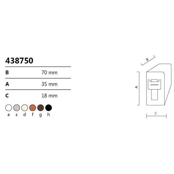 Заглушка для навеса (комплект: прав. + лев.) (черный) арт.438750.COV.H - 1