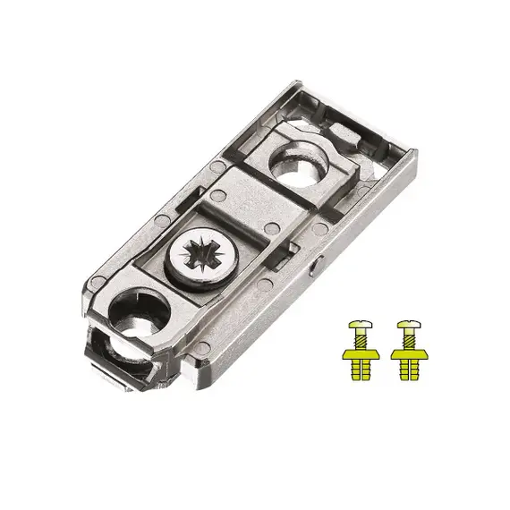 Монтажная планка петли Titus T-type F0 мм прямая, регул. эксцентрик, дюбели 5x10,5 мм Арт: 700-0LF0-650-00