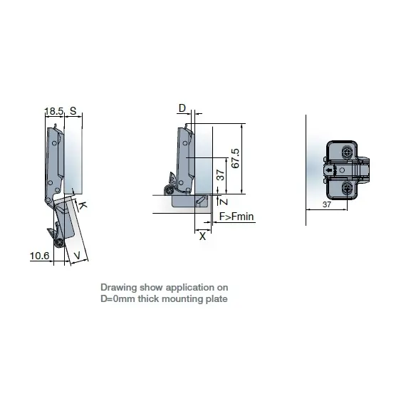 Петля T-type-i TeraBlack Glissando 110/45/0 арт.701-0AT0-956-00 - 9