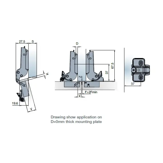 Петля T-type-i TeraBlack Glissando 110/48/9 арт.701-0CS0-956-00 - 9