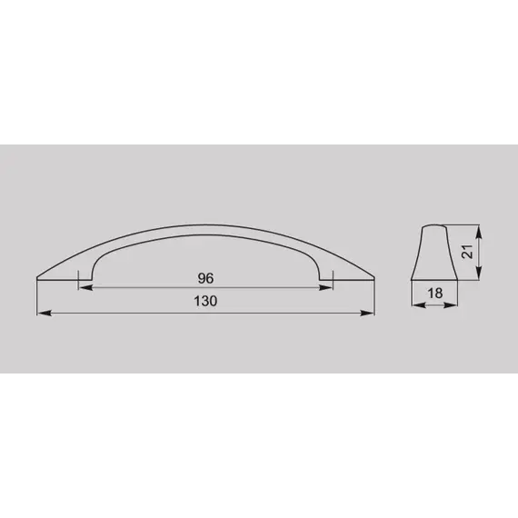 Ручка скоба для мебели Валмакс FS-046 096 Cr, 96 мм, хром глянцевый (ТЗ). - 1