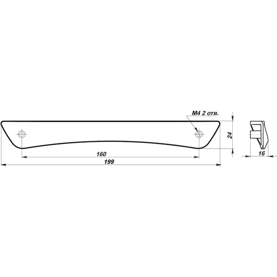 Ручка-раковина FR-012 160 Cr глянцевый - 1