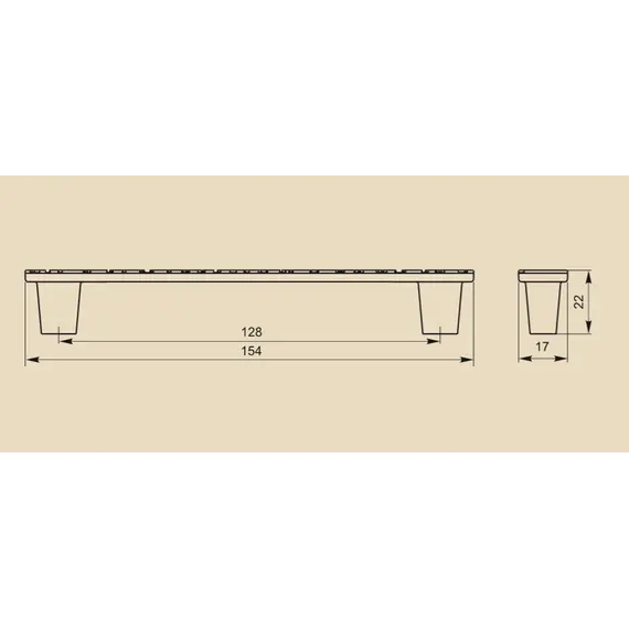 Ручка скоба для мебели Sagittario FS-111 128 Cr, 128 мм, хром глянцевый (ТЗ) - 1