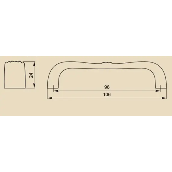 Ручка скоба для мебели Sagittario FS-190 096 Cr, 96 мм, хром глянцевый (ТЗ). - 1