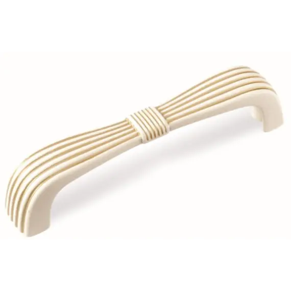 Ручка скоба для мебели Sagittario FS-190 096, 96 мм, золото прованс/1013 жемчужно-белый матовый (ТЗ).