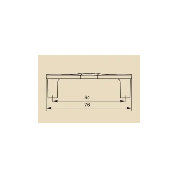 Ручка скоба для мебели Sagittario FS-132 064 Cr, 64 мм, глянцевый (ТЗ). - 1