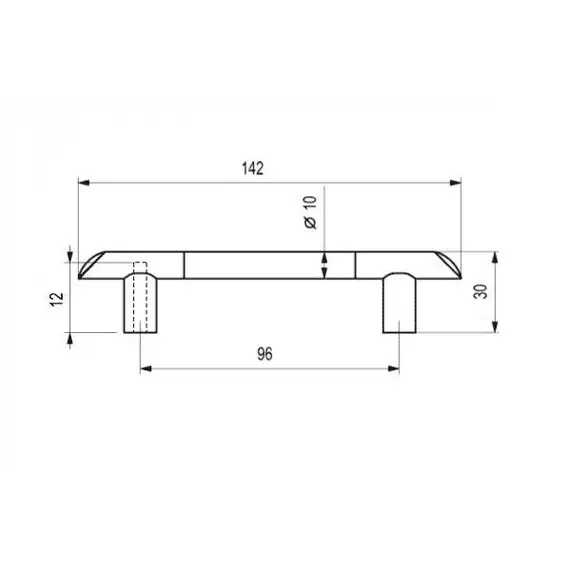Ручка-скоба S-005 096 сатин светлый - 1