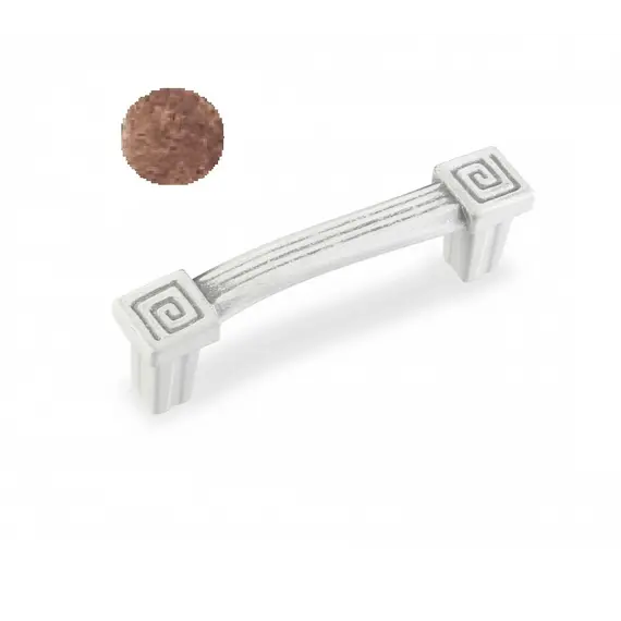 Ручка скоба для мебели Sagittario FS-127 064, 64 мм, старая медь.