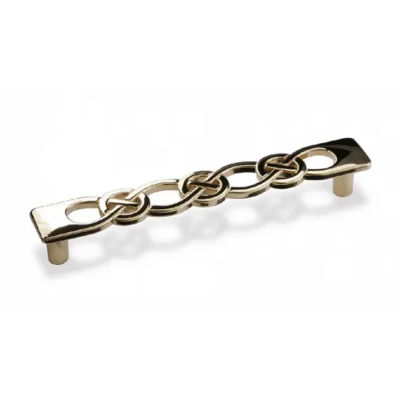 Ручка скоба для мебели Sagittario FS-132 128, 128 мм, золото.