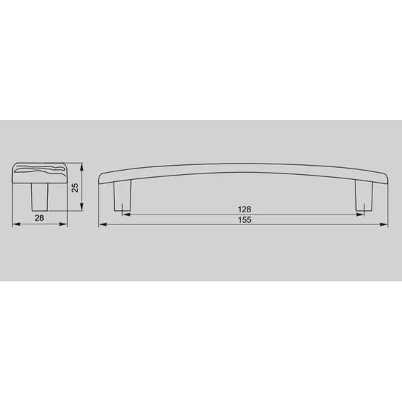 Ручка скоба для мебели Валмакс FS-189 128, 128 мм, бронза старая (ТЗ). - 1