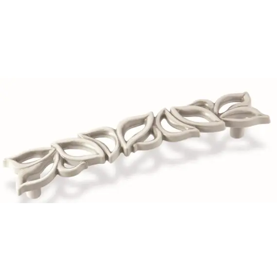 Ручка скоба для мебели Валмакс FS-189 128, 128 мм, серебро прованс 9003 белый матовый (ТЗ).