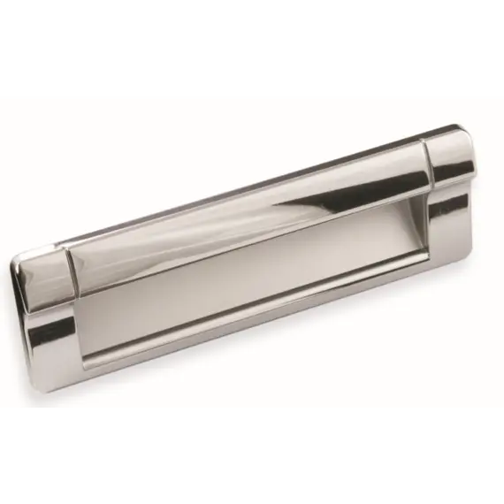 Ручка ракушка для мебели Валмакс FR-006 128 Cr, 128 мм, хром глянцевый светлый (ТЗ).