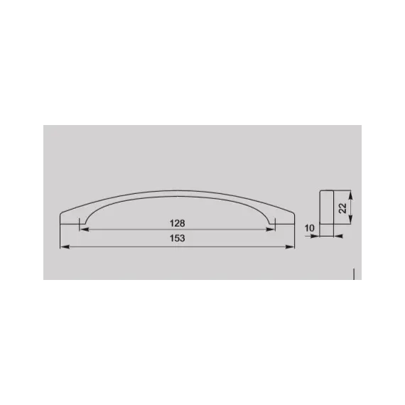 Ручка скоба для мебели Валмакс FS-056 128 Cr, 128 мм, хром матовый (ТЗ). - 1