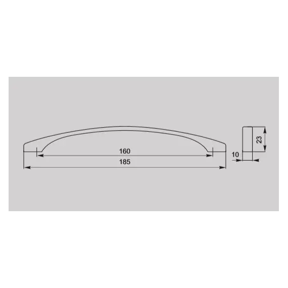 Ручка скоба для мебели Валмакс FS-056 160 Cr, 160 мм, хром матовый (ТЗ). - 1