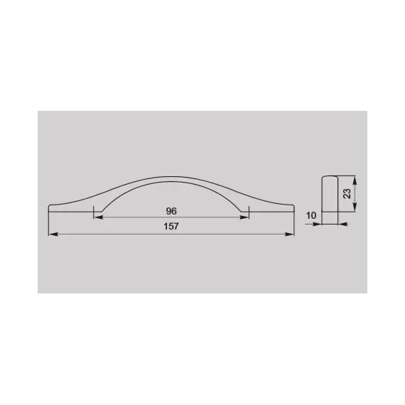 Ручка скоба для мебели Валмакс FS-066 096 St, 96 мм, сатин светлый. - 1