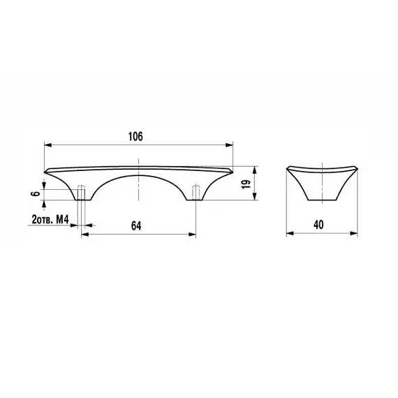 Ручка-модель FM-051 064 St сатин светлый - 1