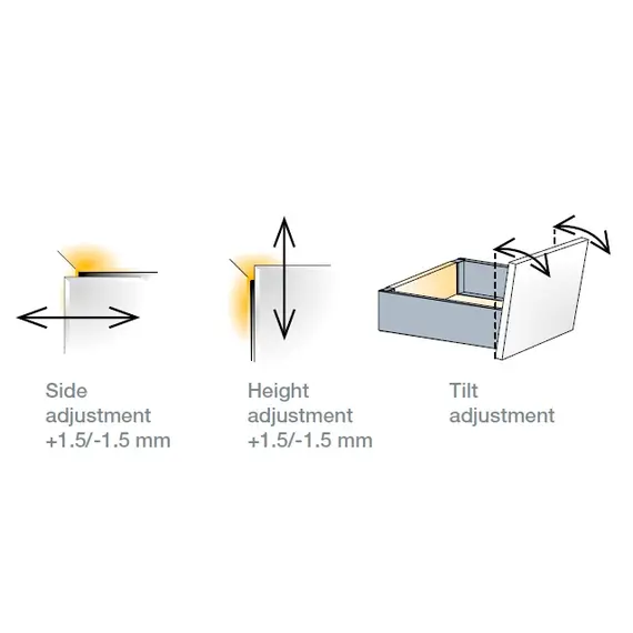 Выдвижной ящик Tekform Slimline+ DW70 400 мм, Screw-in, антрацит арт.656-8356-185-00 - 1