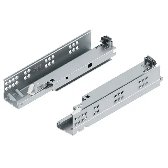 Направляющие TANDEM TIP-ON полное выдвижение, 30 кг, 250 мм, для панели 17-19 мм, под замки, левая/правая арт.560F2500T