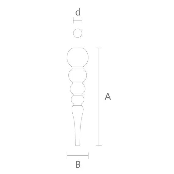 Точеная мебельная ножка MN-126 арт.MN-126-02 - 1