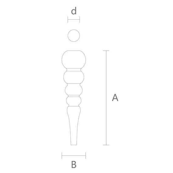 Точеная мебельная ножка MN-127 арт.MN-127-02 - 1
