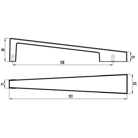 Ручка-скоба FS-203 128, Латунь сатинированная - 1