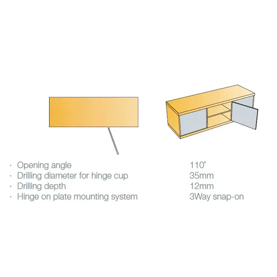 Петля мебельная Titus T-Type Noir Glissando 90 градусов с доводчиком и винтами 110/48/5 мм. арт.701-0BS2-668-00 - 2