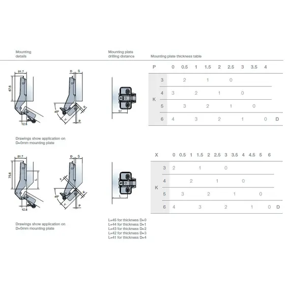 Петля T-type-i Noir Glissando с доводчиком 110/45/9 мм, 45 гр арт.701-0D82-668-00 - 5