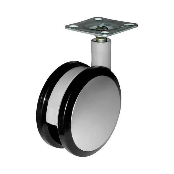 Опора колесная ОК 80 мм пластик. площадка б/торм.(ОКП80)